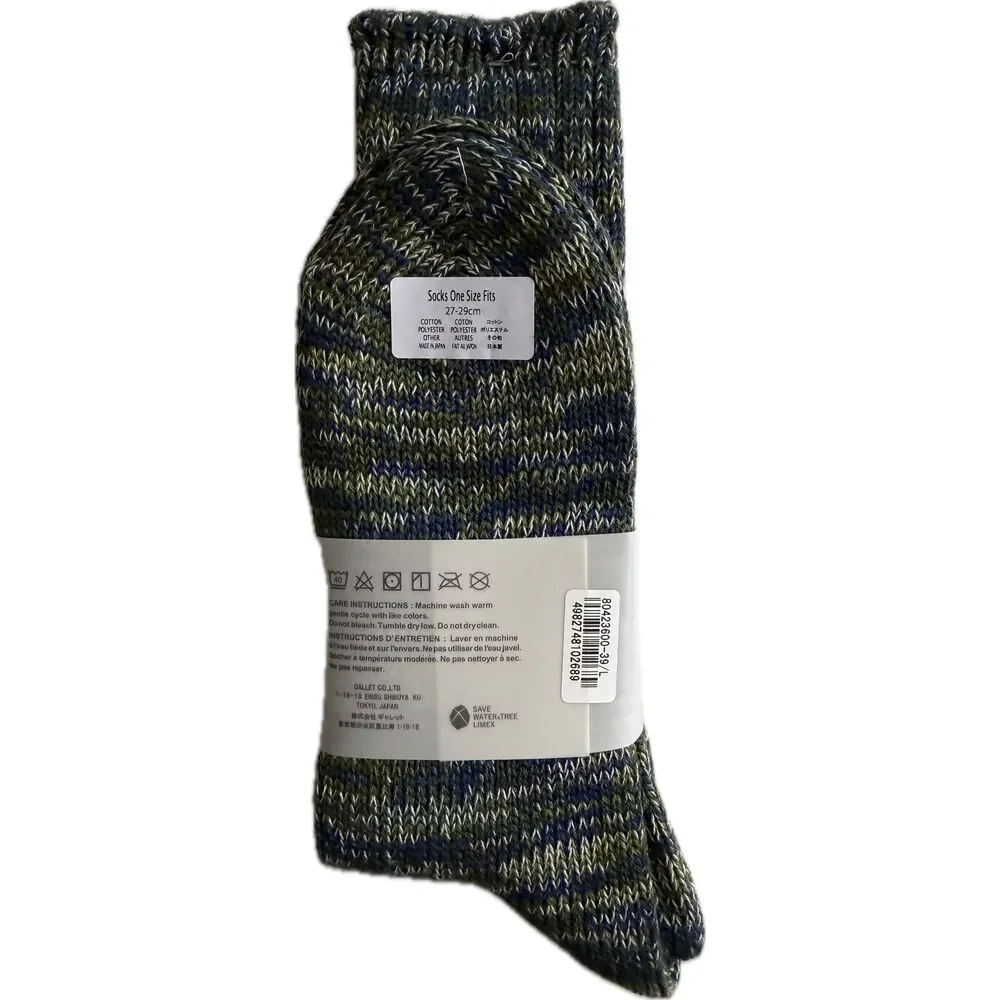 Anonymous ISM Socks Crew Made in Japan Cashmere Blend One Size Fits Most